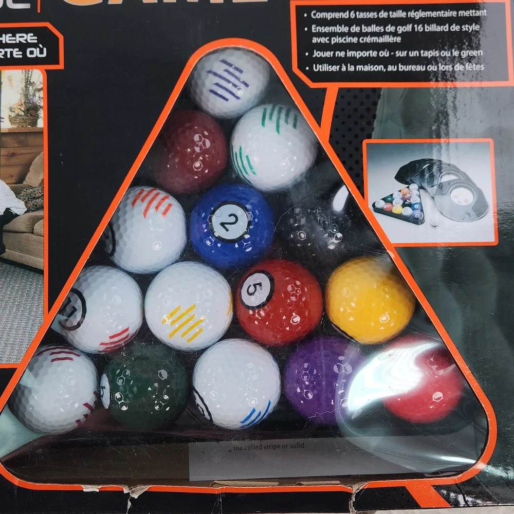 COPY GOLFER'S POOL Game by Club Champ: 16 balls and rack, 6 cups, In retail p…